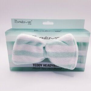 The Creme Shop 3D Plush Green and White Bow Spa Headband